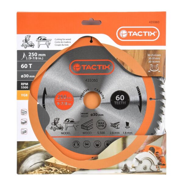 Circular Saw Blade for Wood 60 Tooth 250mm