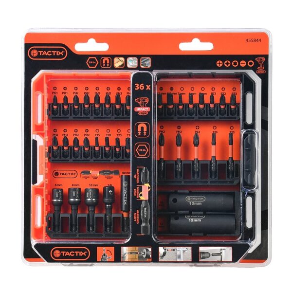 Impact Bit Set 36 Piece Pro Grade packed