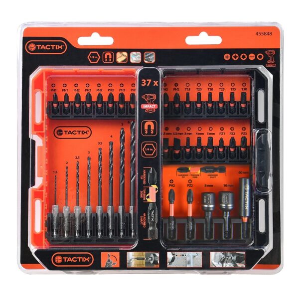 Impact Bit Set 37 Piece inc drills Pro Grade packed