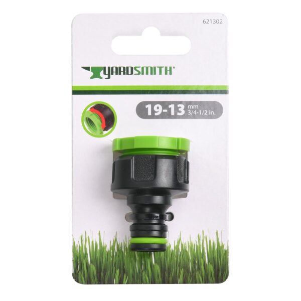 Garden Hose Tap Adapter 3/4ins x 1/2ins - Yardsmith packed