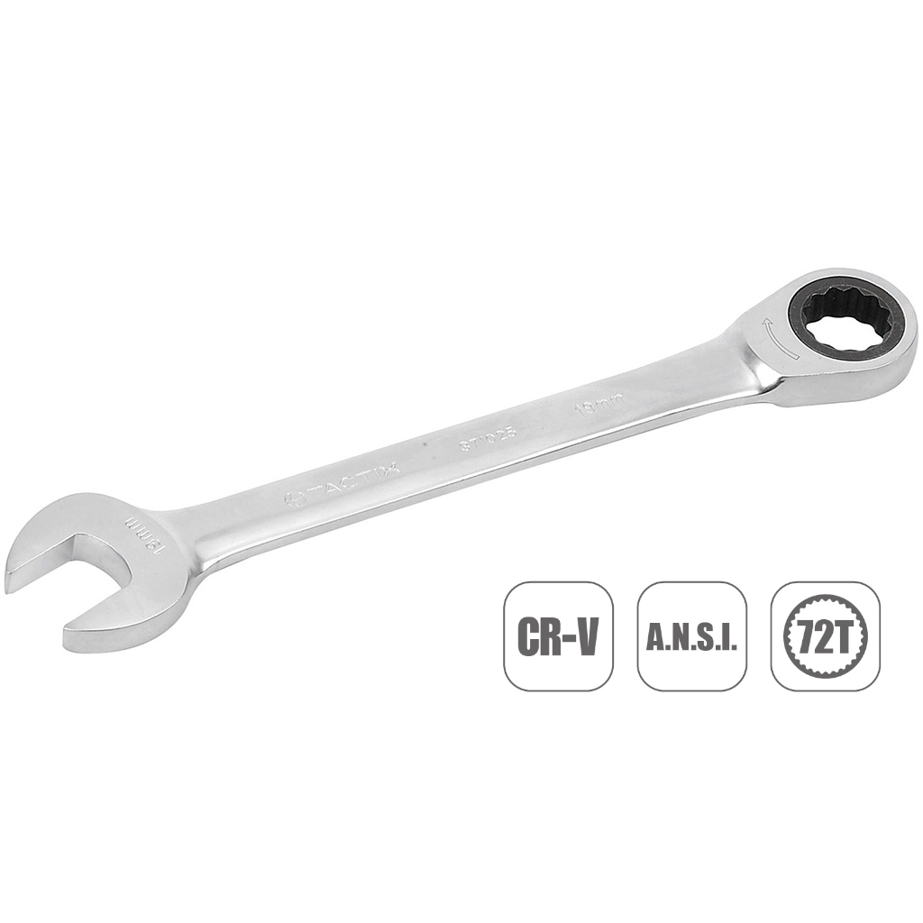 Tribus Tools SAE And Metric Ratcheting Wrench Set, 6 Piece