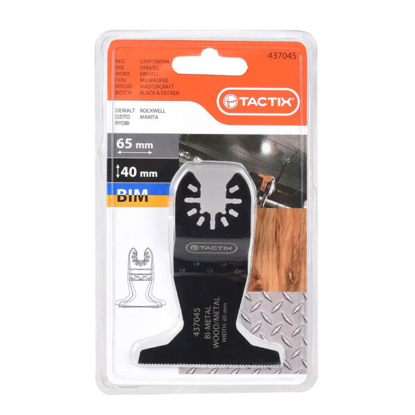 TACTIX WOOD/METAL/PLASTIC PLUNGE MULTI SAW BLADE 65x40mm