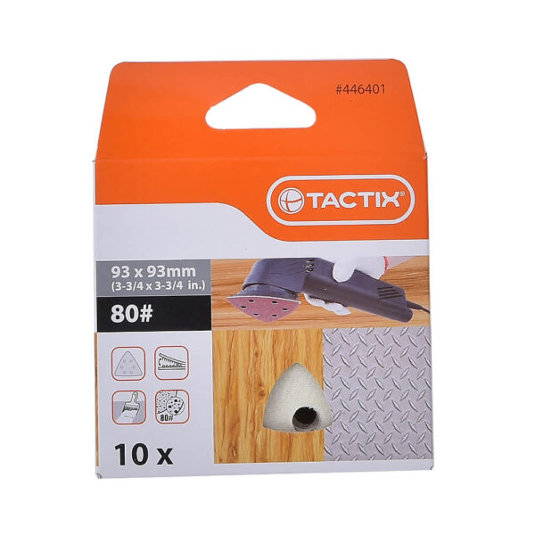 TACTIX 10PC DELTA SANDING SHEETS 93x93mm